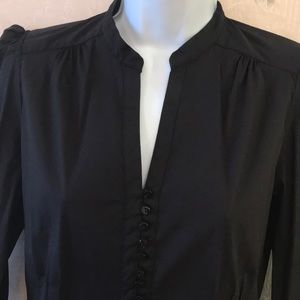 Zara buttons front black blouse size M